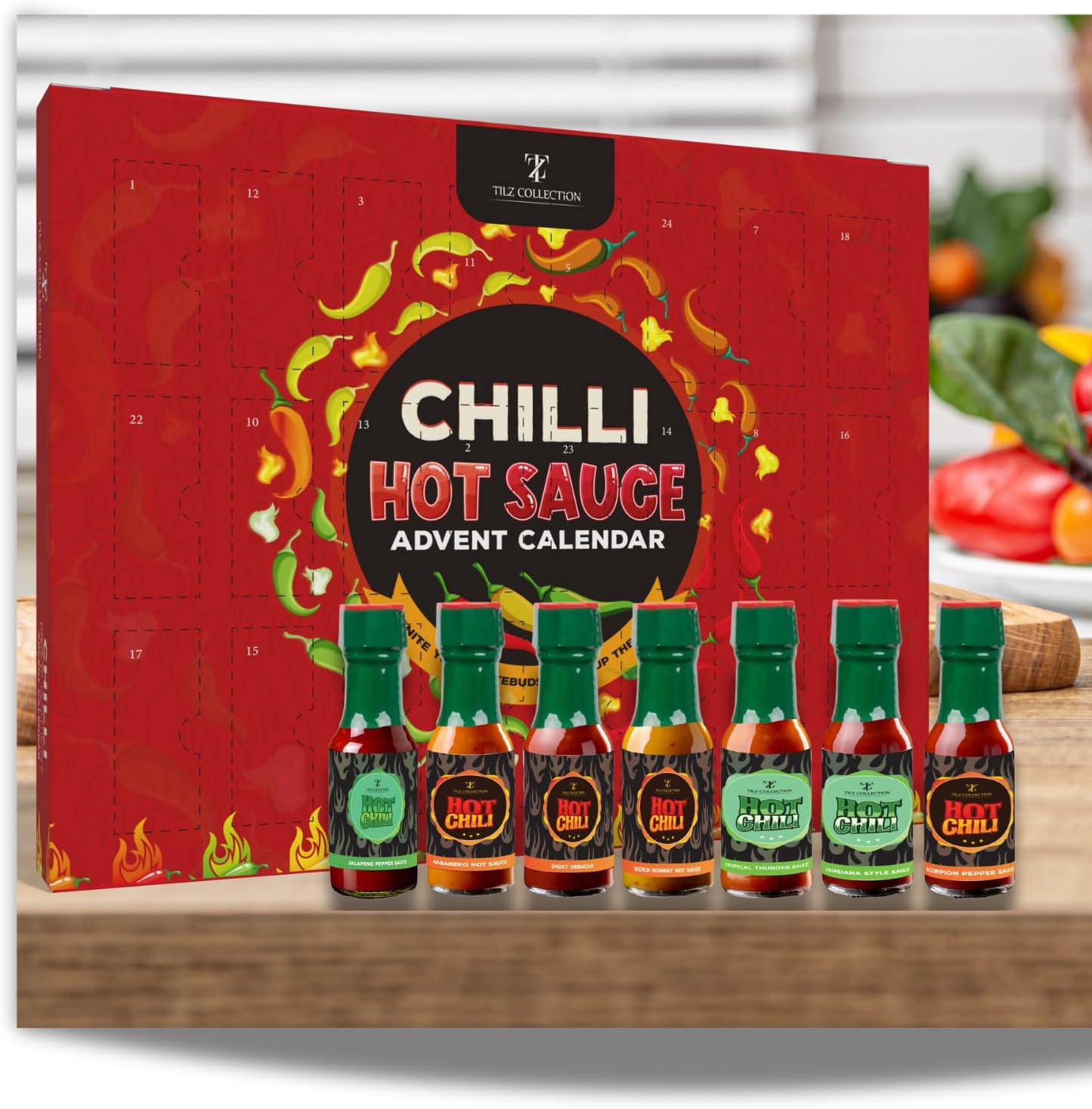 Hot Sauce Advent Calendar 2025-24 Days Chilli Sauce Advent Calendar 2025