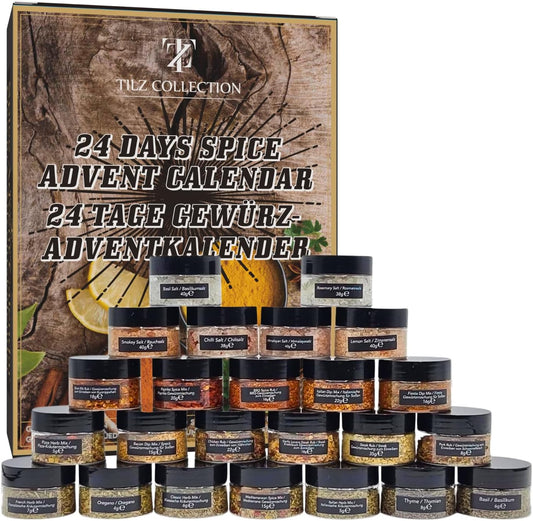 Mini Spice Jars Food Advent Calendar Cooking Kitchen Adult Gift For Chef Men Women