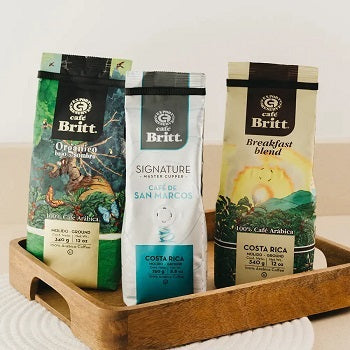 Cafe Britt...Our coffee is picked, roasted, and packed in Costa Rica